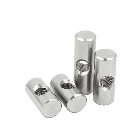 Barrel nut, M4/M5/M6 Bolts Cylindrical Pin Dowel Wood Furniture Embedded Locking Long Nut(OD10 M6x30(2PCS)) in Saudi Arabia