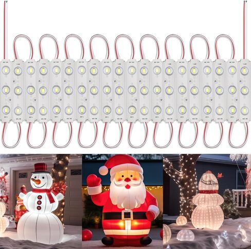 20 Pcs LED Module Replacement Lights for Inflatables, White 6500K 5730 SMD 150LM Per LED Module Christmas Inflatables Light for Letter Sign with Tape Adhesive Backside (20) in Kuwait