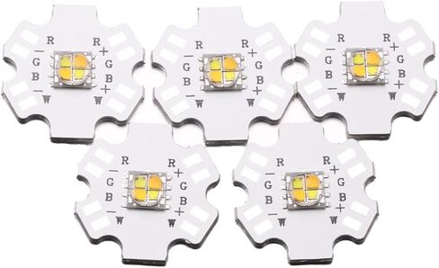 12W 5Pcs 5050 SMD High Power Red COB LED Chip with Aluminum Plate 20mm Star PCB Base Heat Sink (700mA,DC 2.2-2.4V,Red 620-625nm,120deg) for DIY Lighting Fixtures or LED Chip Replacement in Saudi Arabia
