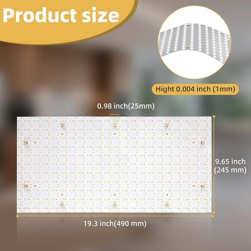 Dreamtrue 4 قطع من ألواح الإضاءة الخلفية LED، لوحة إضاءة بيضاء 36 وات 6000 كلفن، قابلة للانحناء والقص 19.3 × 9.6 بوصة للرخام، كونترتوب الكوارتز، العقيق (مصدر الطاقة غير متضمن) in Kuwait