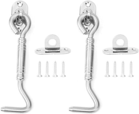 Stainless Steel Window Latch Hook, Heavy Duty Thick Rod Smooth Surface 10-30mm Installation, Window Security Lock Holder, Durable Smooth Finish for Home Security, Office Safety, Su in Saudi Arabia