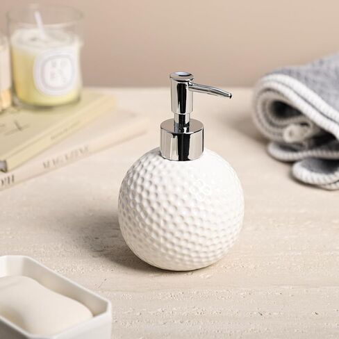 Soap Dispenser Golf Ball Lotion Bottle Ceramic Liquid Dispenser Bathroom Decor in Kuwait