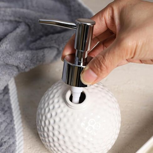 Soap Dispenser Golf Ball Lotion Bottle Ceramic Liquid Dispenser Bathroom Decor in Kuwait