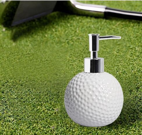 Soap Dispenser Golf Ball Lotion Bottle Ceramic Liquid Dispenser Bathroom Decor in Kuwait