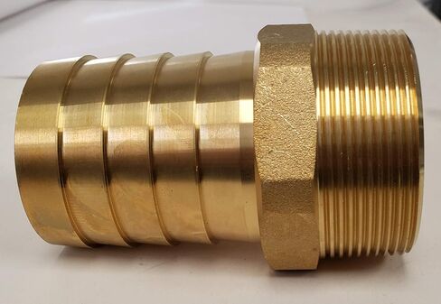 2 حزمة خرطوم نحاسي مناسب، 2 بوصة معرف × 2 بوصة ذكر NPT، محول مستقيم للخرطوم المطاطي، موصل نحاس عالي الضغط، 250 رطل لكل بوصة كحد أقصى، وليس للمياه الصالحة للشرب in Kuwait