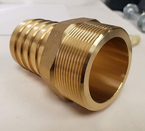 2 حزمة خرطوم نحاسي مناسب، 2 بوصة معرف × 2 بوصة ذكر NPT، محول مستقيم للخرطوم المطاطي، موصل نحاس عالي الضغط، 250 رطل لكل بوصة كحد أقصى، وليس للمياه الصالحة للشرب in Kuwait