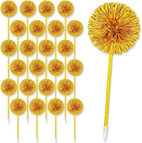 24 PCS Foil Fiwork Pens Pom Pompoint Pens BENS BIND HAPPLE BIRDANCE حفل زواج متزايد بريق بريق الأميرة PERCES PEN GOODIE BAG Suiteder Halloween GEED WEDDATIONS GIGNE (SILVER) in Kuwait