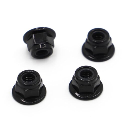 Qinlu-Washers M3 M4 M5 M6 M8 M10 M12 Stainless Steel Nickel Galvanized Nylon Lock Nut Insert Lock Nut Self-Locking Nylock Locknut, for Factories Repair(Black Carbon Steel,M4 10pcs) in Saudi Arabia