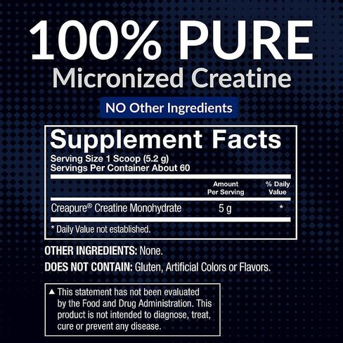 BodyTech Elite German Creatine with Creapure®, Creatine Monohydrate Powder for Strength, Size & Power, 5g per Serving, Unflavored, Gluten Free, 11.01 oz, 60 Servings in Saudi Arabia