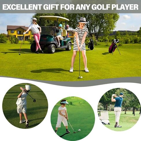 هدايا إكسسوارات الجولف للرجال الأب لاعب الجولف، أداة إصلاح ديفوت الجولف للاعبي الجولف، أداة معدنية خضراء قابلة للطي مع علامة كرة محاذاة مغناطيسية منبثقة، (أسود) in Kuwait