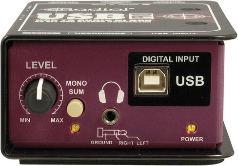 Radial USB-Pro 2 Channel Active Stereo USB Laptop DI Instrument Direct Box with Senor 20' XLR Microphone Cable (Pair) and Zorro Cloth in Saudi Arabia