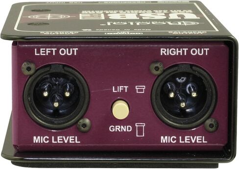 Radial USB-Pro 2 Channel Active Stereo USB Laptop DI Instrument Direct Box with Senor 20' XLR Microphone Cable (Pair) and Zorro Cloth in Saudi Arabia