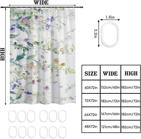 ستارة دش ديكور الحمام بطباعة اليعسوب مع خطافات، ستارة دش عتيقة مقاومة للماء للصيف، ستائر بوهو من القماش قابلة للغسل لقضاء العطلات وديكور الحمام الممتع 60 × 72 بوصة in Kuwait
