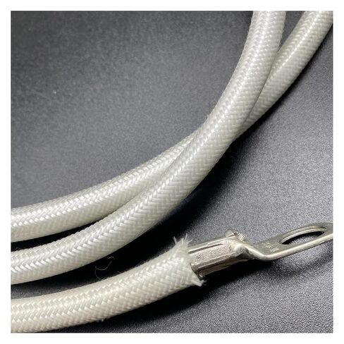 High Temperature Mica Braided Wire, Electromagnetic Heating Wire 16 sq mm Mica Braided Silicone FR FP 300C Tinned Copper(1 m with Terminal) in Saudi Arabia
