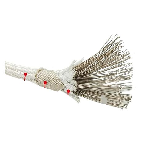High Temperature Mica Braided Wire, Electromagnetic Heating Wire Pure Nickel Mica High Temp Resistant 1000C 4-18AWG 5 Meters(7 Awg) in Saudi Arabia