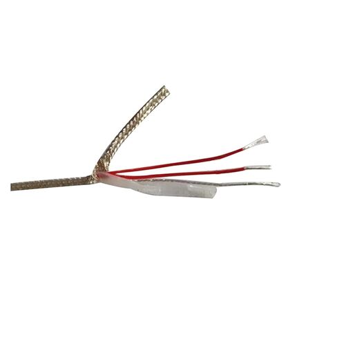 High Temperature Mica Braided Wire, PT100 High Temperature Thermocouple Compensation Cable 3 Core Silver Plated PTFE 0.2mm2 in Saudi Arabia