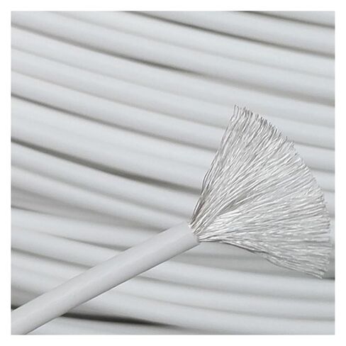 High Temperature Mica Braided Wire, 7N Single Crystal Copper Silver Plated EM Heating Wire 200 Degrees 1.5mm2 Telflon 1m O+C in Saudi Arabia