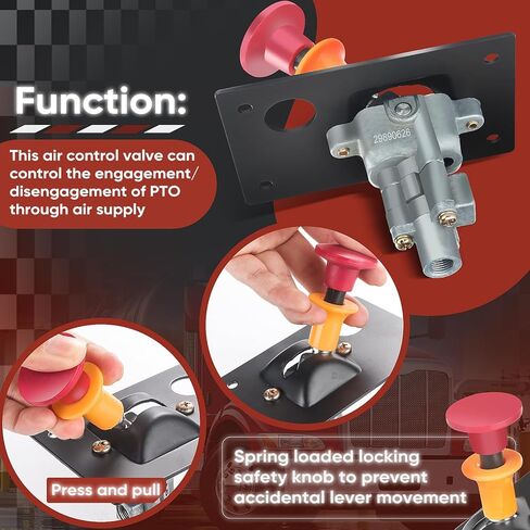 PTO Air Switch Control Valve Compatible with Positive locking 2 positions|3-way，Power Take-Off Replaces Parker 328863X 118373 L-40716 in Kuwait