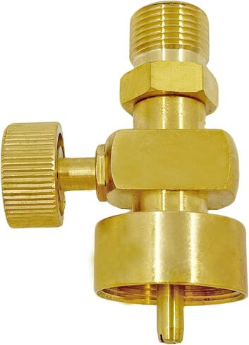 MENSI 1LB Mapp Bottle Propane Adaptor with Valve CGA-600 Female to CGA-200 Connect with MC Acetylene Regulator adapter Thread Male 5/8"-20UNF Valve Kit in Kuwait