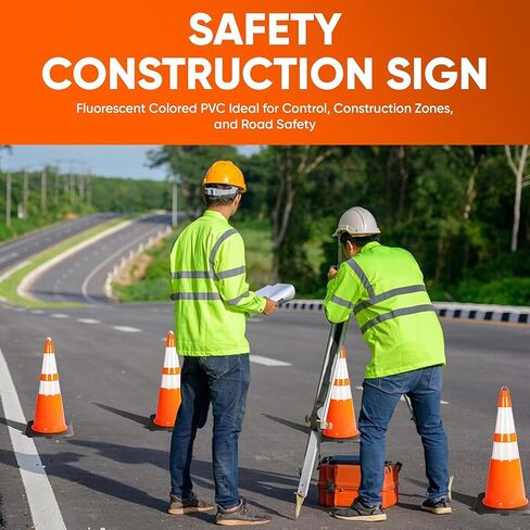 Pyle Traffic Cones, 4-Pack PVC with Heavy-Duty Base, High-Visibility Safety Cones with Stackable Design for Parking, Roadwork, Construction Zones, & Outdoor Weather-Resistant Use, 28" in Kuwait