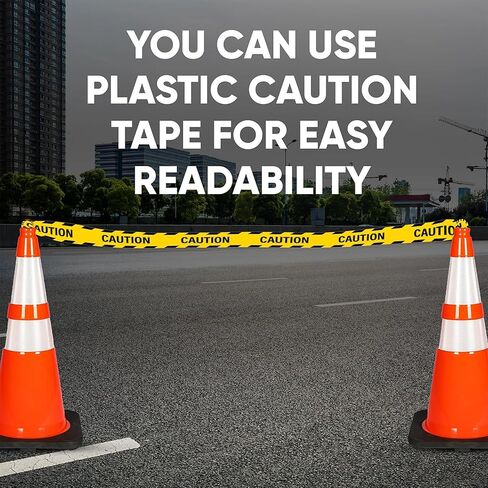 Pyle Traffic Cones, 4-Pack PVC with Heavy-Duty Base, High-Visibility Safety Cones with Stackable Design for Parking, Roadwork, Construction Zones, & Outdoor Weather-Resistant Use, 28" in Kuwait