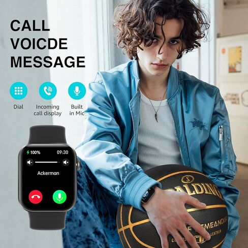 Watch Smart Watch (استدعاء/الاتصال الهاتفي) ، 1.85 "Touch Display Tracker مع شاشة نوم أكسجين في معدل ضربات القلب ، و 147 Modes Sport Smart Wathing مع IP68 مقاوم للماء ، و Counter Watch لـ iOS Android in Saudi Arabia