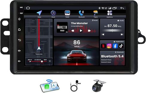 64GB Qled Radio لـ Chevrolet Chevy Silverado SSR Tahoe GMC Sierra Yukon 2003-2006 ، Hummer H2 2003-2007: HD Touchscreen Stereo Carplay Android Auto 5Gwifi Bluetooth5.0 GPS 1080p Camera FM SWC in Kuwait