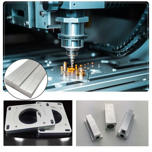 قضيب مسطح من الألومنيوم مربع بطول 16 بوصة، قضيب ألومنيوم مربع 3/4 بوصة (19 مم) × 3/4 بوصة (19 مم) × 16 بوصة (406 مم)، لوحة ألومنيوم للأغراض العامة 6061، مخزون مطحنة جديد صلب T6511 (قطعتان) in Kuwait