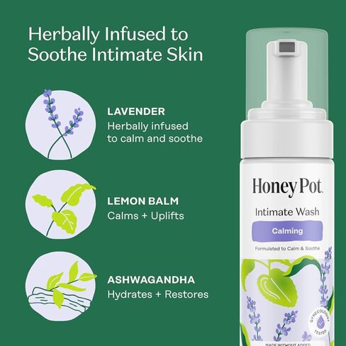 Honey Pot - Feminine Wash - Herbal Infused – Non Cooling - Sensitive Skin Types - PH Balanced Plant Based Hygiene Products - Calming - 5.51 Fluid Oz in Kuwait
