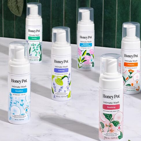 Honey Pot - Feminine Wash - Herbal Infused – Non Cooling - Sensitive Skin Types - PH Balanced Plant Based Hygiene Products - Calming - 5.51 Fluid Oz in Kuwait