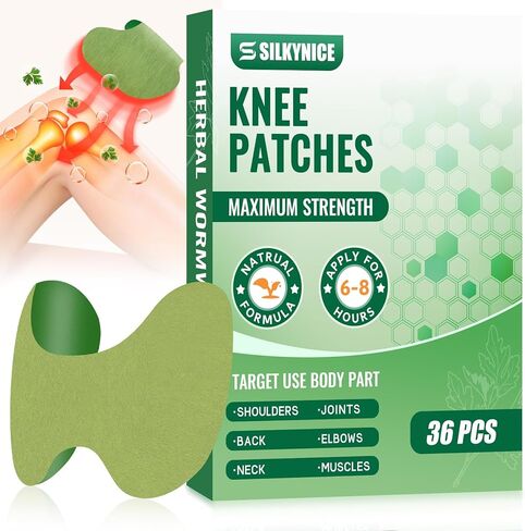 رقع الركبة، 36 قطعة لتخفيف آلام الركبة، رقع تخفيف مفصل الركبة، رقع الركبة العشبية لتخفيف بقع الحرارة، رقعة الشيح للركبة والظهر والرقبة والكتف والرياضيين وكبار السن in Kuwait