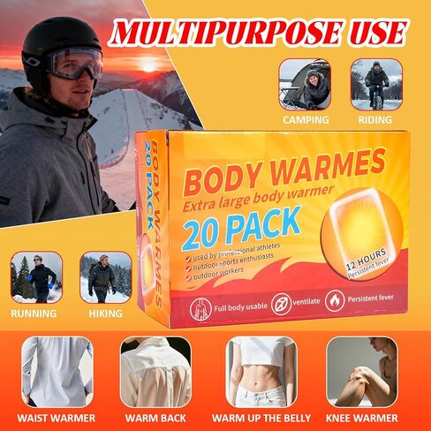 تدفئة اليد، رقع علاجية حرارية طويلة الأمد، تصميم نحيف للغاية، دفء يتغلغل بعمق، عديم الرائحة وصديق للبشرة، راحة تصل إلى 4 ساعات، تناسب الملابس تحت in Kuwait