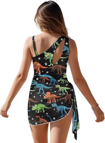 Upetstory Girls One Piece Swimsuits with Mesh Cover Up Cutout Bathing Suit Set in Saudi Arabia