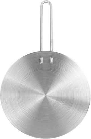 Induction Hob Converter Plate, Stainless Steel Heat Diffuser Induction Plate Hob Heat Diffuser for Coffee Pot, Adapter with Separable Handle (22cm) in Saudi Arabia