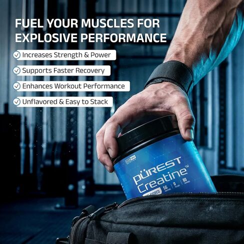 Cleanform Purest Creatine Monohydrate Powder - Ultra-Pure Micronized Supplement for Explosive Strength, Lean Muscle Growth, and Enhanced ATP Recovery - Unflavored (80 Servings) in Saudi Arabia