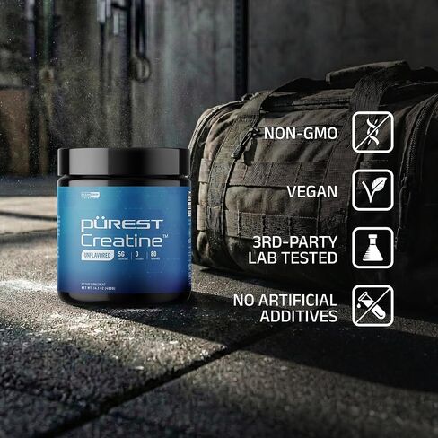 Cleanform Purest Creatine Monohydrate Powder - Ultra-Pure Micronized Supplement for Explosive Strength, Lean Muscle Growth, and Enhanced ATP Recovery - Unflavored (80 Servings) in Saudi Arabia