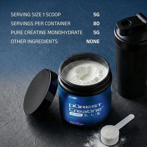 Cleanform Purest Creatine Monohydrate Powder - Ultra-Pure Micronized Supplement for Explosive Strength, Lean Muscle Growth, and Enhanced ATP Recovery - Unflavored (80 Servings) in Saudi Arabia