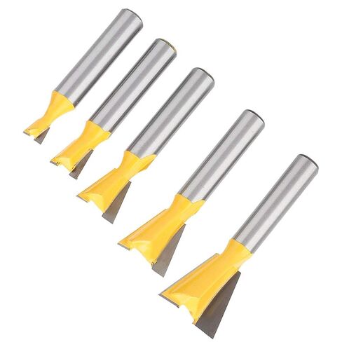 Woodworking Dovetail Router Bit Durable End Milling Cutter for Wood Process, Smooth Surface for Cabinets and Door Frames, 5 Pcs Set Various Needs in Saudi Arabia