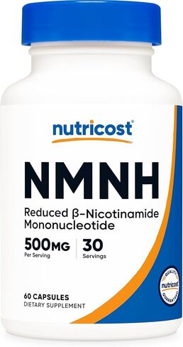Nutricost NMNH Supplement (500mg) 60 Capsules - Reduced β-Nicotinamide Mononucleotide, Vegan, GMO-Free, Gluten-Free, 30 Servings in Kuwait