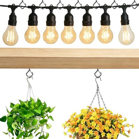 Heavy Duty Eye Screw Hooks for Hanging, Ceiling Hooks for Hanging Plants & Outdoor String Lights, Screw in Hooks with Safety Lock for Indoor Outdoor Decor (Black, 36 Pcs) in Saudi Arabia