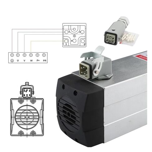 Air-Cooled Spindle Motor 7.5kw ER32 220V 380V 4 Bearings 300Hz 18000rpm in Kuwait