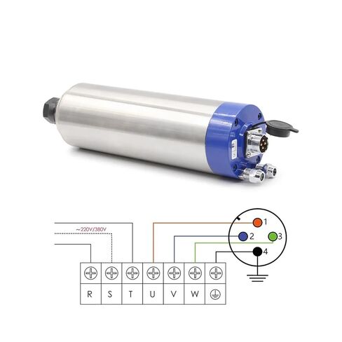 2.2kw Water-Cooled Spindle ER20 Eccentricity 0.01mm 220v Ceramic Ball Bearing in Kuwait
