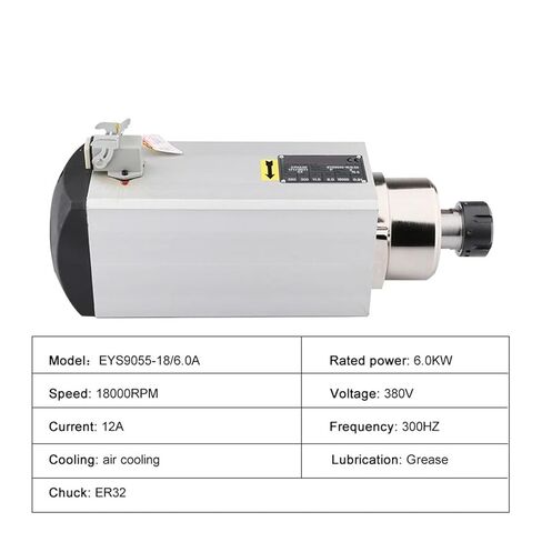 6kw air-Cooled Spindle Motor ER32 Chuck 220V 380V Without mounting Flange(6.0kw ER32 220V) in Saudi Arabia
