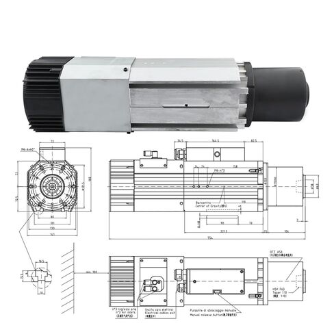Automatic 12kw HSK63F air-Cooled Spindle 24000rpm 380V in Kuwait