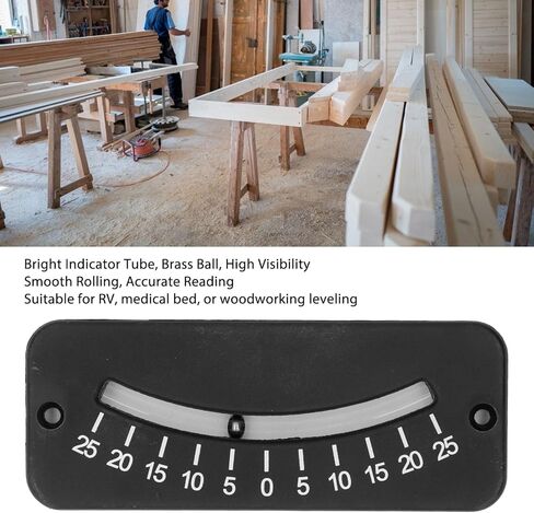 Tube Clinometer Horizontal Micro Angle Tester Accurate Slope Indicator for RV Woodworking Leveling, Durable ABS Material Design for Versatile Use in Saudi Arabia