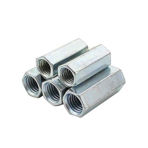 5 Pcs M12 x 1.75 x 36mm Long Rod Coupling Round Rod Nut Connector Zinc Plated Joint Nut Industrial Construction Fasteners in Saudi Arabia