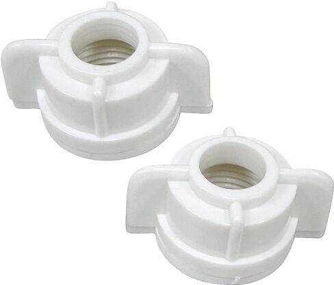 Rocky Mountain Goods Faucet Coupling Nut – 2 Pack – White Plastic 1/2" IPS Nuts for Beveled Nosepiece Water Supply Tubes, Fits Standard Iron Pipe Faucet Shanks – Durable, Leak-Resistant in Saudi Arabia