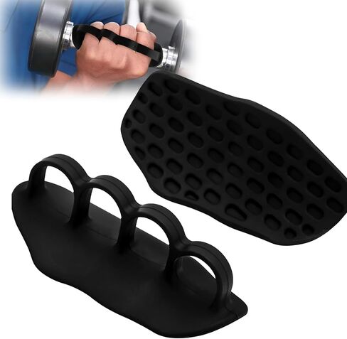 AGLOO Upgrated Anti-Slip Workout Grips - Rubber Gym Grips for Weight Lifting, Pull-Ups, Rows and Dumbbell and Gym Training, Hand Protector Pads for Palm，Fingerless Workout Gloves for Men and Women in Saudi Arabia