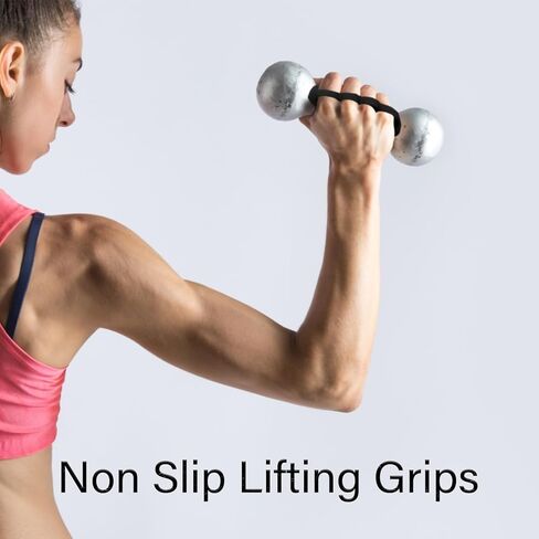 AGLOO Upgrated Anti-Slip Workout Grips - Rubber Gym Grips for Weight Lifting, Pull-Ups, Rows and Dumbbell and Gym Training, Hand Protector Pads for Palm，Fingerless Workout Gloves for Men and Women in Saudi Arabia
