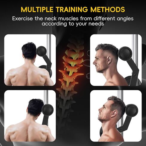 MARGAR Neck Trainer for Power Rack, 4-Way Neck Machine Attachment for 2x2 Cage, Neck Strengthener for BJJ, MMA & Football, Plate Loaded Neck Workout Equipment, 110LB Capacity in Saudi Arabia